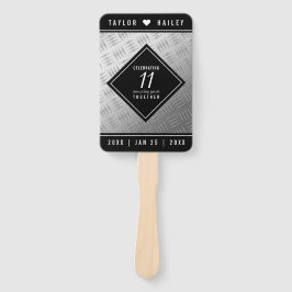 Elegant 11th Steel Wedding Jubileum Celebration Handwaaier