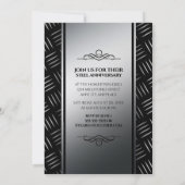 Elegant 11th Steel Wedding Jubileum Celebration Kaart (Achterkant)