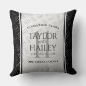 Elegant 11th Steel Wedding Jubileum Celebration Kussen (Achterkant)