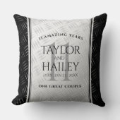 Elegant 11th Steel Wedding Jubileum Celebration Kussen (Voorkant)