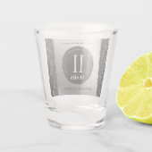 Elegant 11th Steel Wedding Jubileum Celebration Shot Glas (Achterkant)