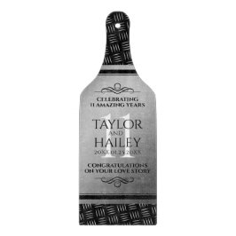 Elegant 11th Steel Wedding Jubileum Celebration Snijplank