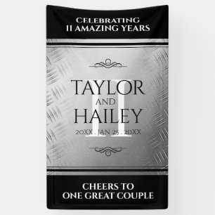 Elegant 11th Steel Wedding Jubileum Celebration Spandoek