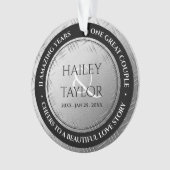 Elegant 11th Steel Wedding Jubileum Ornament (voorkant)