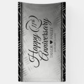 Elegant 11th Steel Wedding Jubileum Spandoek (Verticaal)
