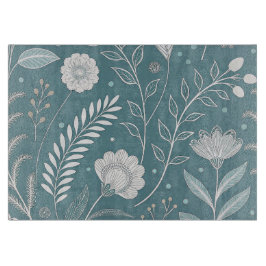 Elegant 11x8 Glass Cutting Board with Stylish Des Snijplank