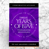 Elegant 12e Jubileum-feestdag zijderoute Acryl Bord