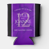 Elegant 12e Jubileum-feestdag zijderoute Blikjeskoeler (Voorkant)