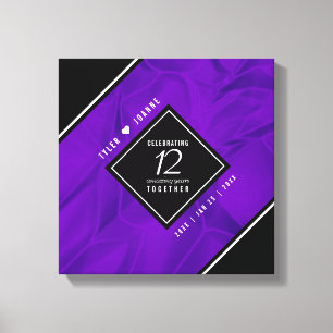 Elegant 12e Jubileum-feestdag zijderoute Canvas Afdruk