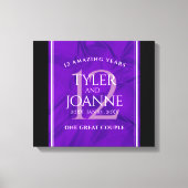 Elegant 12e Jubileum-feestdag zijderoute Canvas Afdruk (Voorkant)