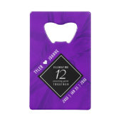 Elegant 12e Jubileum-feestdag zijderoute Creditkaart Flessenopener (Achterkant)