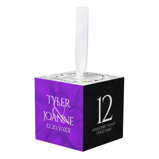 Elegant 12e Jubileum-feestdag zijderoute Decoratie (Voorkant hoekig)