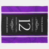 Elegant 12e Jubileum-feestdag zijderoute Fleece Deken (Voorkant (Horizontaal))