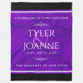 Elegant 12e Jubileum-feestdag zijderoute Fleece Deken (Voorkant)