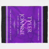 Elegant 12e Jubileum-feestdag zijderoute Fleece Deken (Voorkant (Horizontaal))