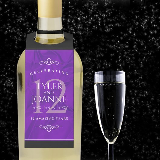 Elegant 12e Jubileum-feestdag zijderoute Flessenhanger