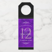 Elegant 12e Jubileum-feestdag zijderoute Flessenhanger (Achterkant)