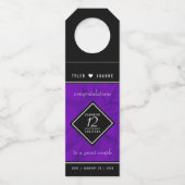 Elegant 12e Jubileum-feestdag zijderoute Flessenhanger (Achterkant)