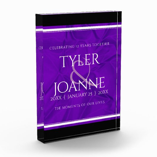 Elegant 12e Jubileum-feestdag zijderoute Fotoblokken (Links)