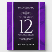 Elegant 12e Jubileum-feestdag zijderoute Fotoplaat (Voorkant)