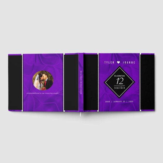 Elegant 12e Jubileum-feestdag zijderoute Gastenboek (Volledig)