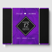 Elegant 12e Jubileum-feestdag zijderoute Gastenboek (Voorkant)