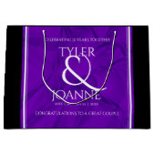 Elegant 12e Jubileum-feestdag zijderoute Groot Cadeauzakje (Voorkant)