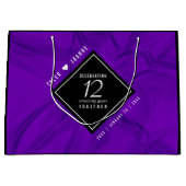 Elegant 12e Jubileum-feestdag zijderoute Groot Cadeauzakje (Voorkant)