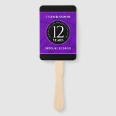 Elegant 12e Jubileum-feestdag zijderoute Handwaaier (Voorkant)