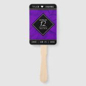 Elegant 12e Jubileum-feestdag zijderoute Handwaaier (Voorkant)