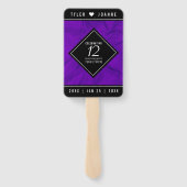 Elegant 12e Jubileum-feestdag zijderoute Handwaaier (Achterkant)