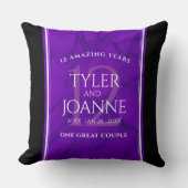 Elegant 12e Jubileum-feestdag zijderoute Kussen (Voorkant)