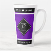 Elegant 12e Jubileum-feestdag zijderoute Latte Mok (Rechts)