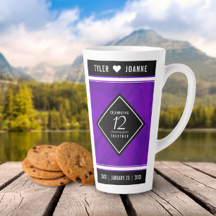 Elegant 12e Jubileum-feestdag zijderoute Latte Mok