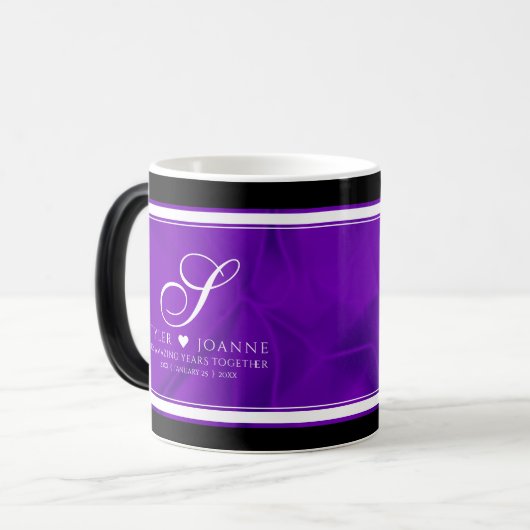 Elegant 12e Jubileum-feestdag zijderoute Magische Mok (Voorkant links)