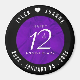 Elegant 12e Jubileum-feestdag zijderoute Magneet