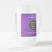 Elegant 12e Jubileum-feestdag zijderoute Matglas Bierpul (Voorkant rechts)