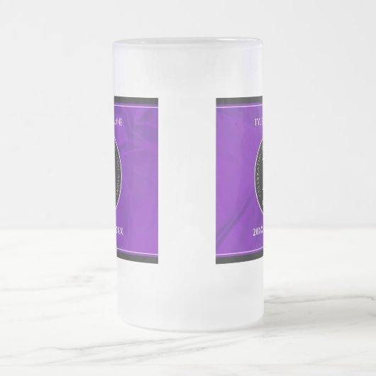 Elegant 12e Jubileum-feestdag zijderoute Matglas Bierpul (Center)