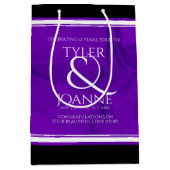 Elegant 12e Jubileum-feestdag zijderoute Medium Cadeauzakje (Voorkant)