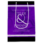 Elegant 12e Jubileum-feestdag zijderoute Medium Cadeauzakje (Achterkant)