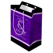 Elegant 12e Jubileum-feestdag zijderoute Medium Cadeauzakje (Achterkant Gekanteld)