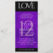 Elegant 12e Jubileum-feestdag zijderoute Menu (Achterkant)