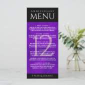 Elegant 12e Jubileum-feestdag zijderoute Menu (Staand voorkant)