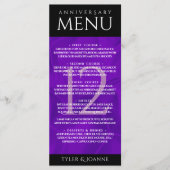 Elegant 12e Jubileum-feestdag zijderoute Menu (Voorkant)