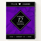 Elegant 12e Jubileum-feestdag zijderoute Notitieboek (Achterkant)