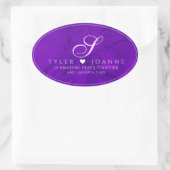 Elegant 12e Jubileum-feestdag zijderoute Ovale Sticker (Tas)