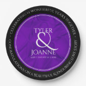 Elegant 12e Jubileum-feestdag zijderoute Papieren Bordje (Voorkant)