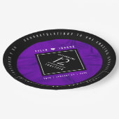 Elegant 12e Jubileum-feestdag zijderoute Papieren Bordje (Gekanteld)