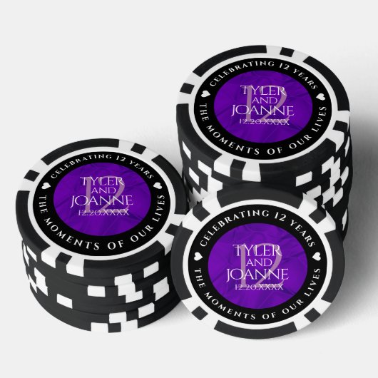 Elegant 12e Jubileum-feestdag zijderoute Poker Chips (Opstapeling)
