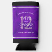 Elegant 12e Jubileum-feestdag zijderoute Seltzer Blikjeskoeler (Voorkant)